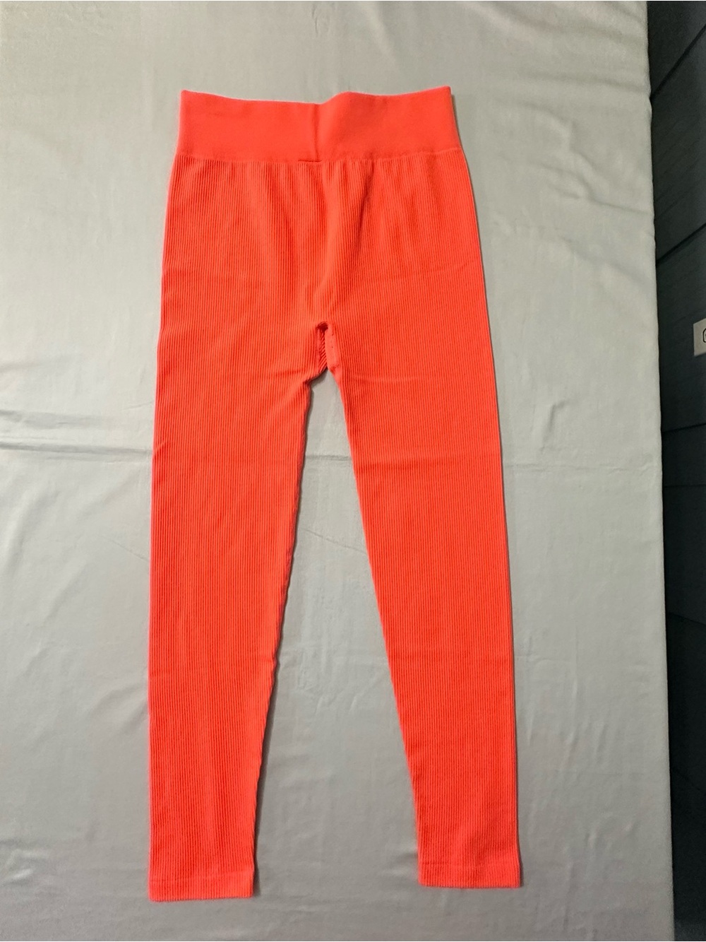 Ozark Trail Thermal Leggings XL Coral Orange Fleece Lined Ribbed Base Layer Pant - Picture 3 of 9